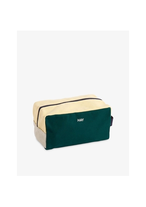 Womens Hay Branded Colour-Block Cotton Wash Bag