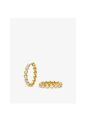 Womens Missoma M Tennis Medium 18ct Yellow Gold Vermeil and Cubic Zirconia Hoop Earrings