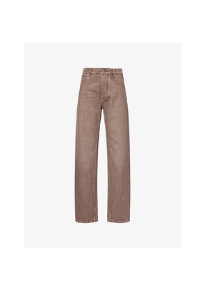 Womens Bottega Veneta Straight-Leg High-Rise Denim Jeans