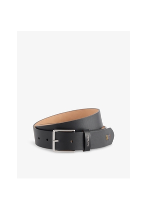 Mens Paul Smith Branded Rainbow-Stitch Leather Belt