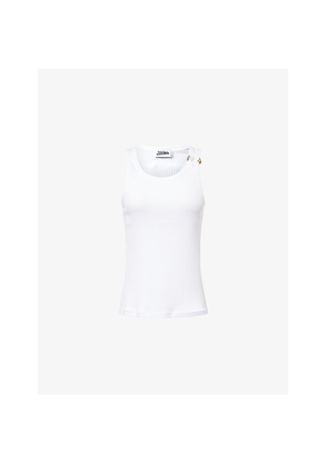 Womens Jean Paul Gaultier Slim-Fit Logo-Hardware Cotton-Knit Top