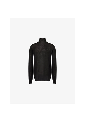 Mens Rick Owens Relaxed-Fit Turtle-Neck Wool-Knit Jumper