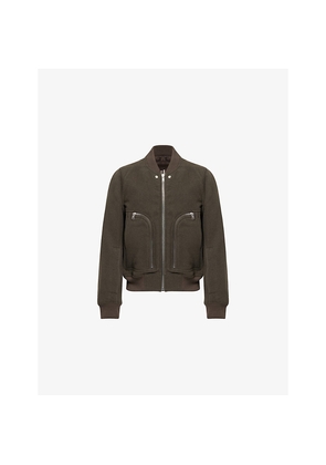 Mens Rick Owens Bauhaus Flight Wool Bomber Jacket