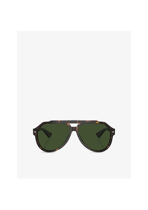 Dolce & Gabbana Dg4452 Aviator-Frame Tortoiseshell Acetate Sunglasses