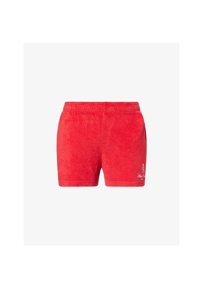 Womens Sporty & Rich Vendome Terry Cotton-Jersey Shorts