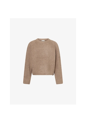 Mens The Couture Club Boucle Raglan-Sleeve Knitted Jumper