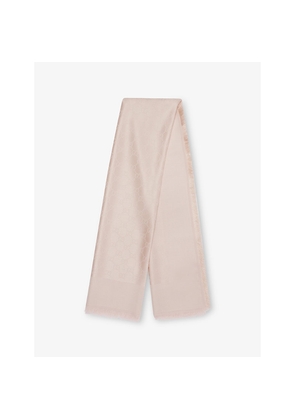 Womens Gucci Sirens Monogram Cotton and Silk Scarf