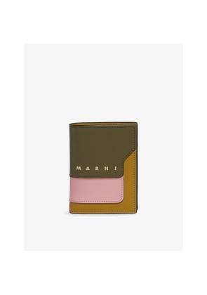 Womens Marni Colour-Block Leather Bifold Wallet