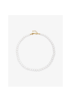 Womens Monica Vinader Nomade Bold 18ct Yellow Gold Vermeil and Pearl Necklace
