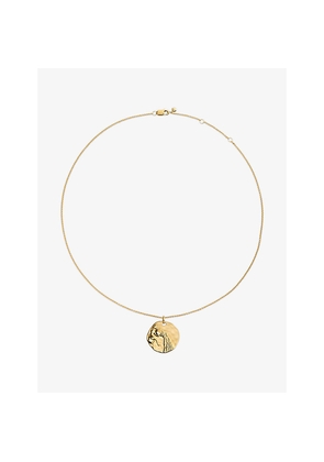 Womens Monica Vinader Aquarius Zodiac 18ct Yellow Gold Vermeil Pendant Necklace