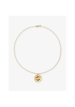 Womens Monica Vinader Pisces Zodiac 18ct Yellow Gold Vermeil Pendant Necklace