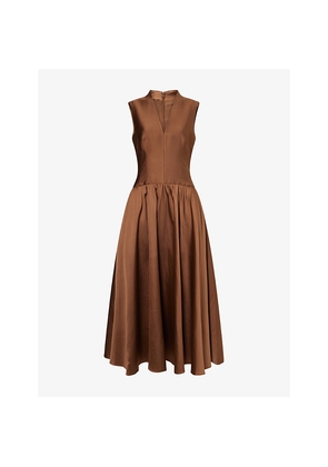 Womens Roland Mouret Ball Sleeveless Woven Maxi Dress