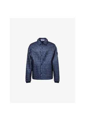 Mens Stone Island Crinkle Quilted Woven Jacket