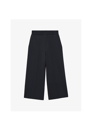 Womens Joseph Wide-Leg High-Rise Stretch-Knit Culottes