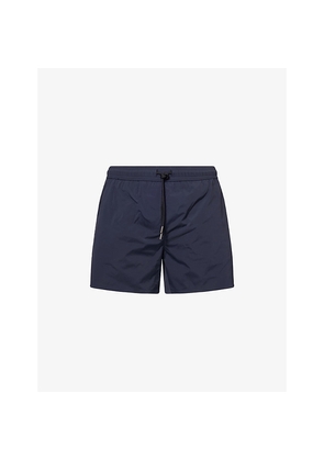 Mens Boss x Beckham Brand-Patch Relaxed-Fit Swim Shorts