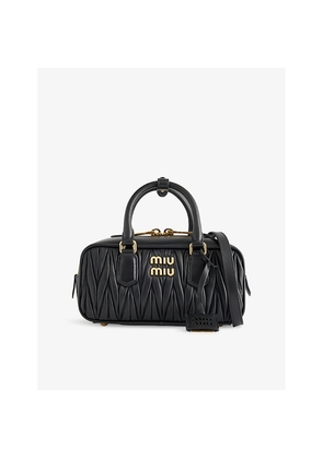 Womens Miu Miu Arcadie Leather Top Handle Bag