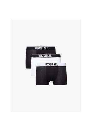 Mens Diesel Damien Branded-Waistband Pack Of Three Stretch-Cotton Boxers