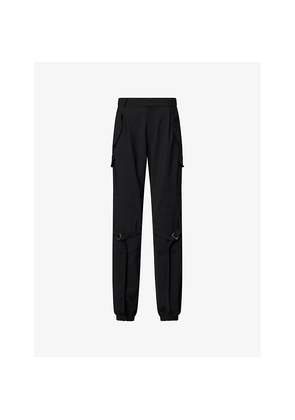 Womens Nensi Dojaka Cargo Elasticated-Cuffs Stretch-Woven Trousers