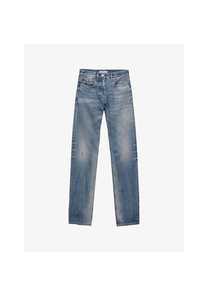 Womens Prada Vintage-Wash Tapered Denim Jeans