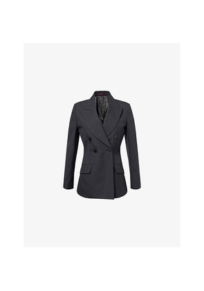 Womens Gucci Peak-Lapel Double-Breasted Wool Blazer