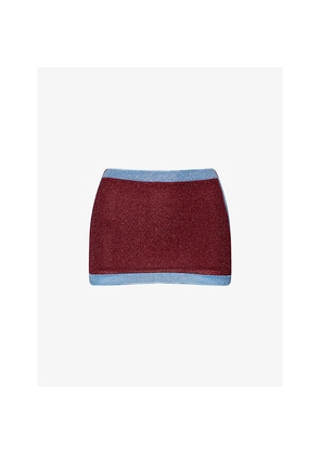 Womens Oseree Lumière Colour-Block Woven Bikini Skirt