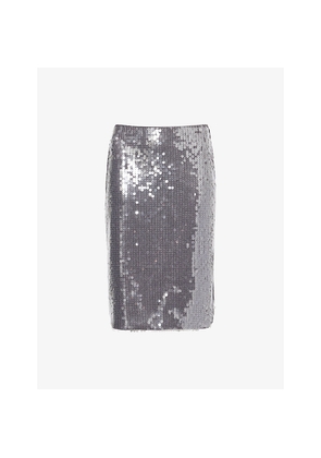 Womens Rotate Birger Christensen Dula Sequin Woven Mini Skirt