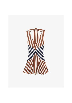 Womens Reiss Esme Striped Woven Mini Dress