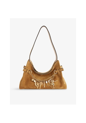 Womens Chloe Charms Suede Hobo Bag