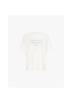 Mens Duke & Dexter Text-Print Relaxed-Fit Cotton T-Shirt