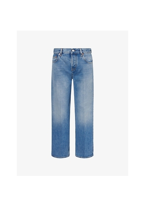 Womens Gucci Ballerina Straight-Leg Denim Jeans