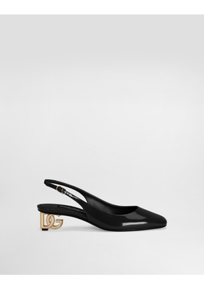 Dolce & Gabbana Patent Leather Slingbacks - Woman Pumps And Slingback Black Leather 37