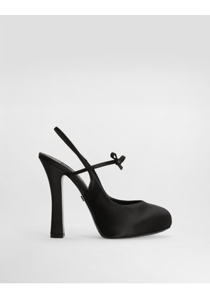 Dolce & Gabbana Satin Slingbacks - Woman Pumps And Slingback Black 37