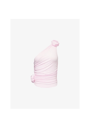 Womens Magda Butrym One-Shoulder Floral Stretch-Woven Top