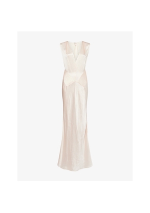 Womens Tove Alix V-Neck Silk Gown