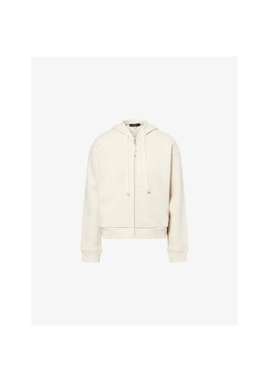 Womens Weekend Max Mara Cane Brand-Embroidery Cotton-Blend Hoody