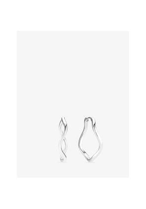Womens Sif Jakobs Ellera Waves Pianura x Grande Rhodium-Plated Sterling-Silver Earrings