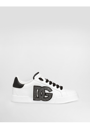 Dolce & Gabbana Calfskin Portofino Light Strobel Sneakers - Woman Sneakers Black 36.5