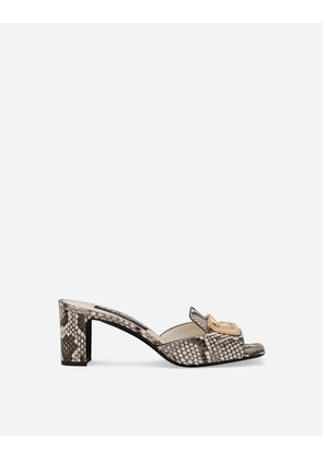 Dolce & Gabbana Python Skin Mules - Woman Slides And Mules Gray 40