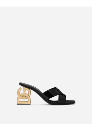 Dolce & Gabbana Patent Leather 3.5 Mules - Woman Slides And Mules Black Leather 40