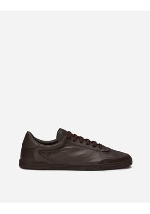 Dolce & Gabbana Saint Tropez Calfskin Sneakers - Man Sneakers Brown 45