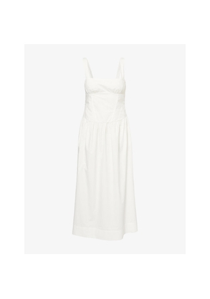 Womens Bec & Bridge Dune Shoulder-Straps Cotton-Poplin Maxi Dress