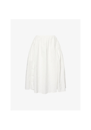 Womens Sister Jane Pines Embroidered Cotton-Poplin Midi Skirt