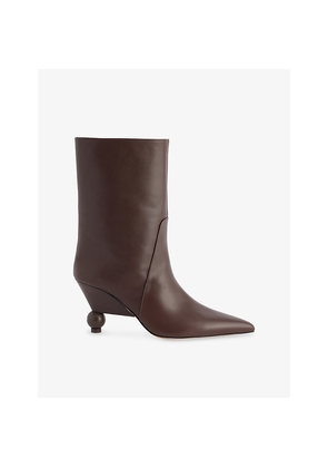 Womens Weekend Max Mara Rollio Mid-Calf Leather Boots