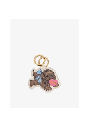 Ganni Dog Leather-Blend Split Keyring
