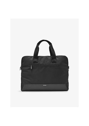 Mens Reiss Iverson Logo-Embossed Woven Briefcase