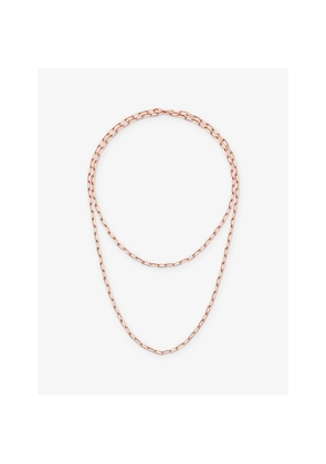 Womens Santos De Cartier Small Long 18ct Rose-Gold Chain Necklace