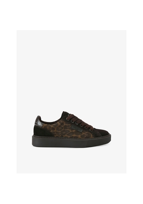 Mens Kurt Geiger London Albion Leopard Suede Trainers