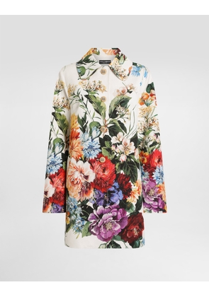 Dolce & Gabbana Bouquet Flower Print Coat - Woman Coats And Jackets Print 46