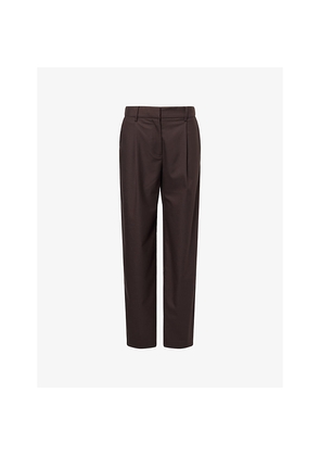 Womens Samsoe Samsoe Saagneta Straight-Leg Woven Trousers