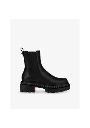 Womens Christian Louboutin St Emilia Pyraclou Flat Leather Boots